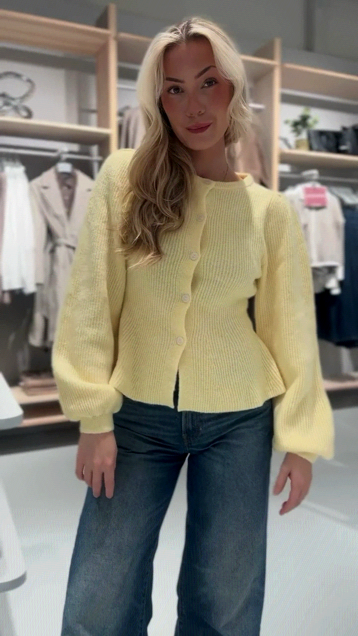 PCSILLY Knit Cardigan - Pale Banana